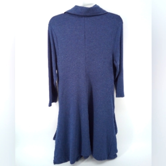 NWT $69 Chelsea & Theodore Blue Viscose Spandex Large Pockets Dress L - Picture 4 of 10